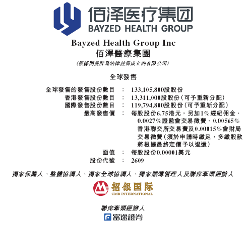 佰泽医疗启动招股，6月23日香港上市，嘉(🛴)实基金参与基石投资